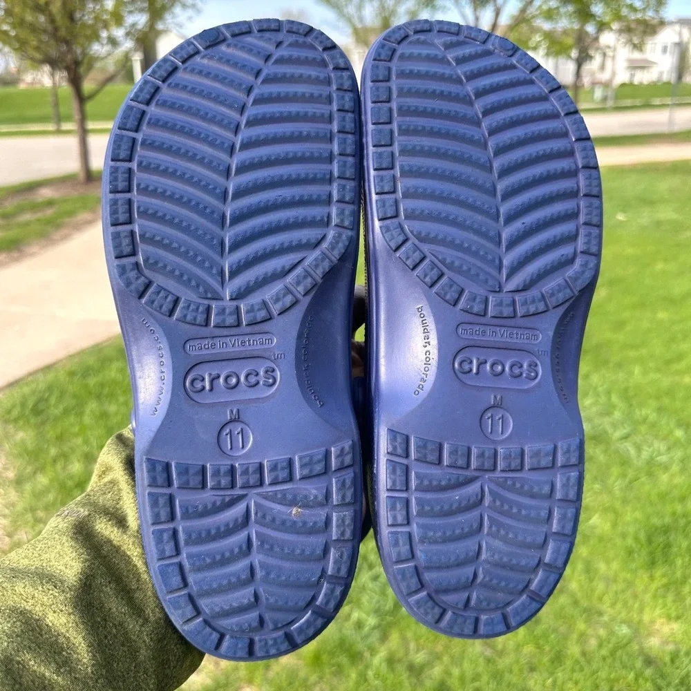 Crocs Adult Ralen Lined Clogs Men's Size 11 Blue Sandals